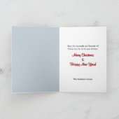 Vrolijk Kerstfeest Zilveren Bal Ornament Feestdagen Kaart (Binnen)