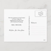 Vrolijk kerstfeest (zilveren glitter) feestdagenkaart (Achterkant)