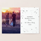 Vrolijk Kerstfeest Zilveren Sprinkle Folie Kaarten (Binnen)