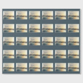 Vrolijk kerstfeest - Zonnegedag in de haven - Boat Cadeaupapier (Vlak)