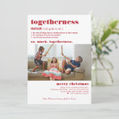 Vrolijk kerstfeest | Zoveel togetherness-definitie Feestdagenkaart (Staand voorkant)