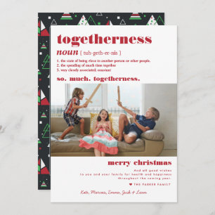 Vrolijk kerstfeest Zoveel togetherness-definitie Feestdagenkaart