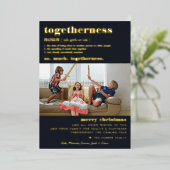 Vrolijk kerstfeest | Zoveel togetherness-definitie Folie Feestdagenkaart (Staand Voorkant)