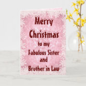 Vrolijk Kerstfeest Zus en Broer in de wet Kaart (Gele Bloem)