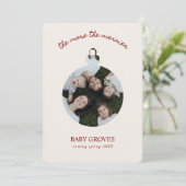 Vrolijk Kerstfeest Zwangerschap Aankondiging 2-Fot (Staand voorkant)