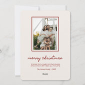 Vrolijk Kerstfeest Zwangerschap Aankondiging 2-Fot (Achterkant)