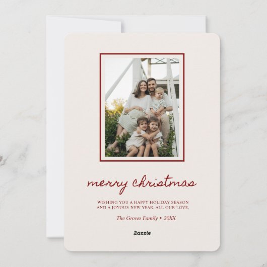 Vrolijk Kerstfeest Zwangerschap Aankondiging 2-Fot (Achterkant)