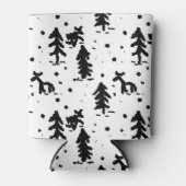 Vrolijk kerstfeest! Zwart-Wit Blikjeskoeler (Voorkant)