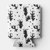 Vrolijk kerstfeest! Zwart-Wit Blikjeskoeler (Achterkant)