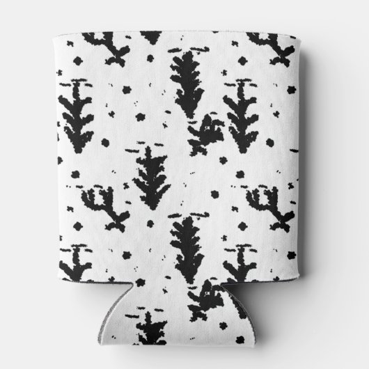 Vrolijk kerstfeest! Zwart-Wit Blikjeskoeler (Achterkant)