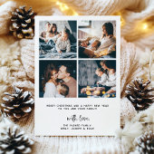 vrolijk kerstfeest | Zwart-wit boog met foto Feestdagenkaart