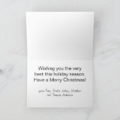 Vrolijk Kerstfeest Zwart-wit Buffalo Check Kaart (Binnen)