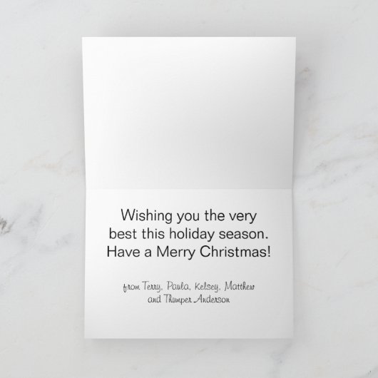 Vrolijk Kerstfeest Zwart-wit Buffalo Check Kaart (Binnen)