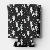 Vrolijk kerstfeest! Zwarte en witte Koelbox Blikjeskoeler (Achterkant)