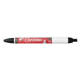 Vrolijk kerstfeest zwarte inkt pen