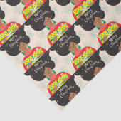 Vrolijk kerstfeest, zwarte vrouw, heldere Sweater Tissuepapier (Detail)