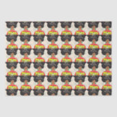 Vrolijk kerstfeest, zwarte vrouw, heldere Sweater Tissuepapier (Voorkant)