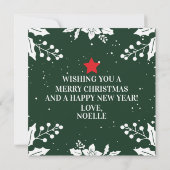 Vrolijk Kerstfeest, Zwarte Vrouw, Rode Kerstmis, G Kaart (Achterkant)