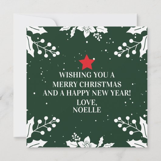 Vrolijk Kerstfeest, Zwarte Vrouw, Rode Kerstmis, G Kaart (Achterkant)