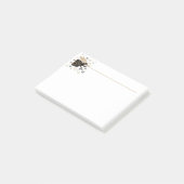 Vrolijk Kerstfeest Zwarte Witte Engel Grafische Ku Post-it® Notes (Schuin)