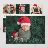 Vrolijk kerstfeestdag geboorteaankondiging aankondiging (Voorkant / Achterkant)