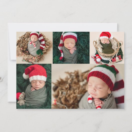 Vrolijk kerstfeestdag geboorteaankondiging feestdagenkaart (Achterkant)