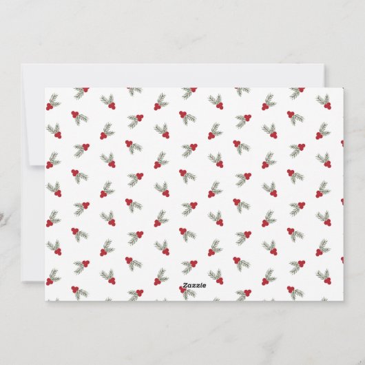 Vrolijk kerstfeestdag geboorteaankondiging feestdagenkaart (Achterkant)