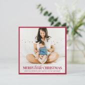 Vrolijk kerstfeestdag geboorteaankondiging kaart (Staand voorkant)