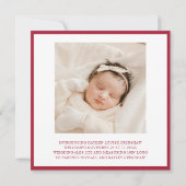 Vrolijk kerstfeestdag geboorteaankondiging kaart (Achterkant)