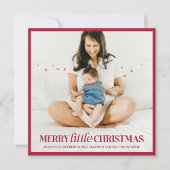 Vrolijk kerstfeestdag geboorteaankondiging kaart (Voorkant)