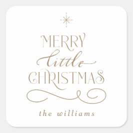 Vrolijk kerstfeestdag geboorteaankondiging vierkante sticker