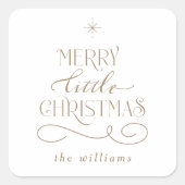 Vrolijk kerstfeestdag geboorteaankondiging vierkante sticker (Voorkant)