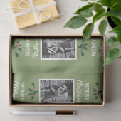 Vrolijk kerstfeestelijk Gepersonaliseerd foto - gr Tissuepapier (Geschenk)