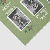 Vrolijk kerstfeestelijk Gepersonaliseerd foto - gr Tissuepapier (Detail)