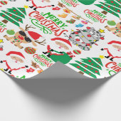 Vrolijk kerstfeestelijk inpakpapier (Hoek)