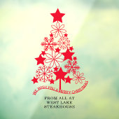 Vrolijk kerstfeestelijke boom, speciaal aangepast raamsticker (Vel 3)