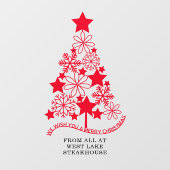 Vrolijk kerstfeestelijke boom, speciaal aangepast raamsticker (Vel)
