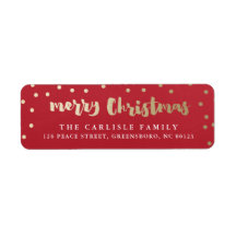 Vrolijk kerstfeestelijke folie retouradres