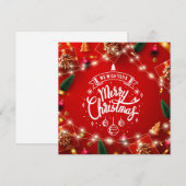 Vrolijk kerstfeestelijke kerstdecorratie feestdagenkaart (Voorkant / Achterkant)