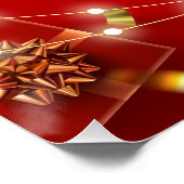 Vrolijk kerstfeestelijke kerstdecorratie perfect poster (Hoek)