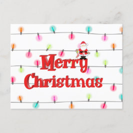 Vrolijk kerstfeestelijke lichten met Kerstmis Feestdagenkaart