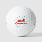 Vrolijk kerstfeestelijke lichten met Kerstmis Golfballen (Voorkant)