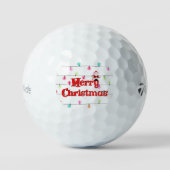 Vrolijk kerstfeestelijke lichten met Kerstmis Golfballen (Voorkant)