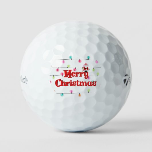 Vrolijk kerstfeestelijke lichten met Kerstmis Golfballen (Voorkant)