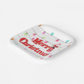 Vrolijk kerstfeestelijke lichten met Kerstmis Papieren Bordje (Gebogen)