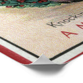 Vrolijk kerstfeestKid die met een Wreater knoopt Poster (Hoek)