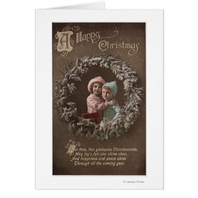 Vrolijk kerstfeestKleine Kinder beugeling (Voorkant)