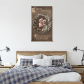 Vrolijk kerstfeestKleine Kinder beugeling Canvas Afdruk (Insitu (Slaapkamer))