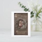 Vrolijk kerstfeestKleine Kinder beugeling Feestdagenkaart (Staand voorkant)