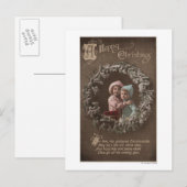 Vrolijk kerstfeestKleine Kinder beugeling Feestdagenkaart (Voorkant / Achterkant)